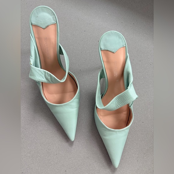 Tony Bianco Hank Heel Mint Green 100% Leather Sz US 5 / EU 35.5 - Picture 3 of 3